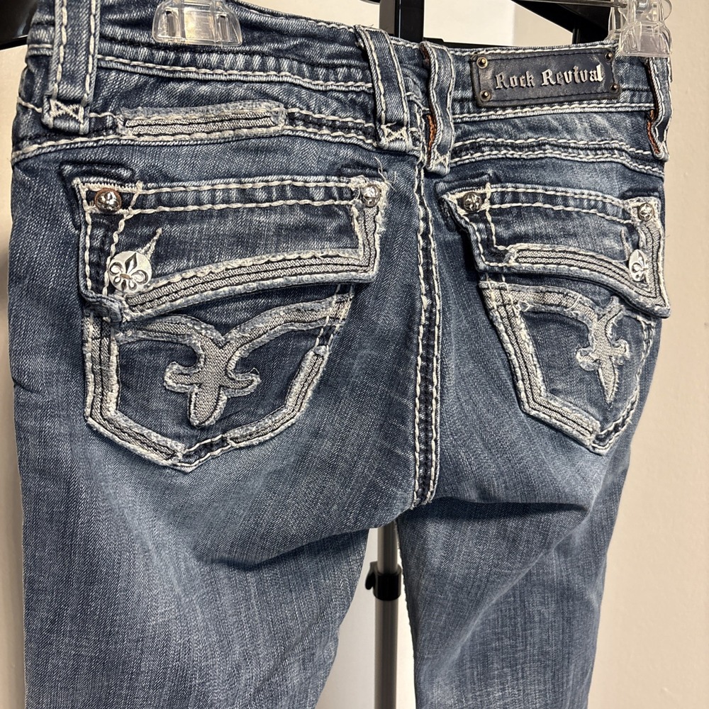 Rock Revival Womens Size 28 Johanna Denim Jeans Stretch Blue - Picture 4 of 15